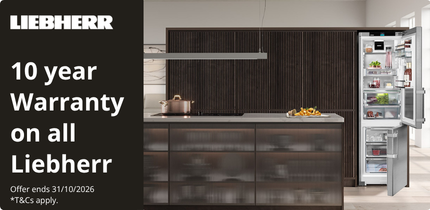 Free 10 year warranty on all Liebherr for a selected time only